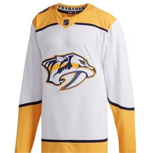 NWT! Authentic Nashville Predators Adidas White Away Jersey